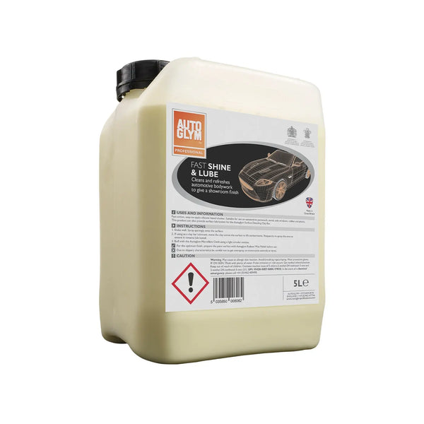 Autoglym Professional Fast Shine & Lube – viimeistelyaine ja savestusliukaste 5L